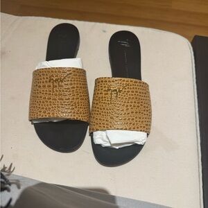 Giuseppe Zanotti Brown Slide Sandals